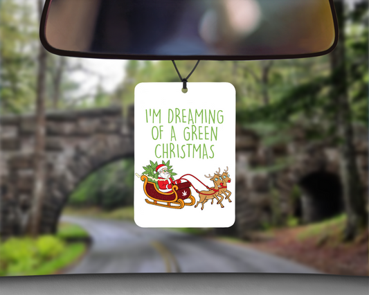 Green Christmas Car Air Freshener