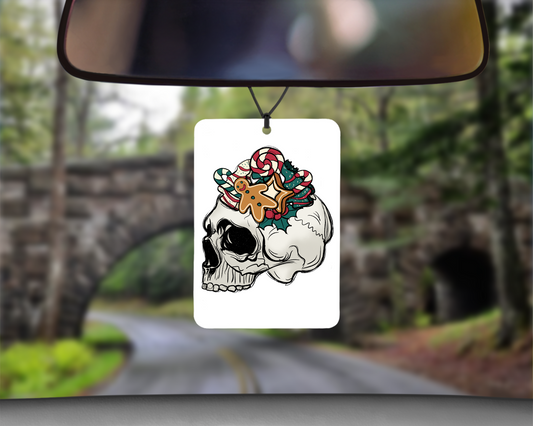 Skull Christmas Car Air Freshener