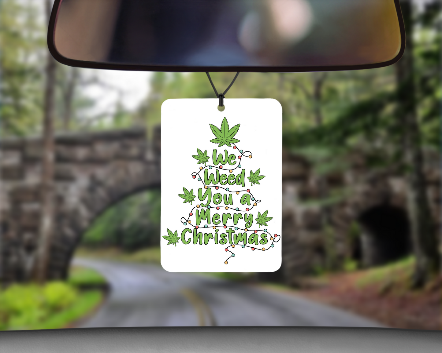 weed christmas Car Air Freshener