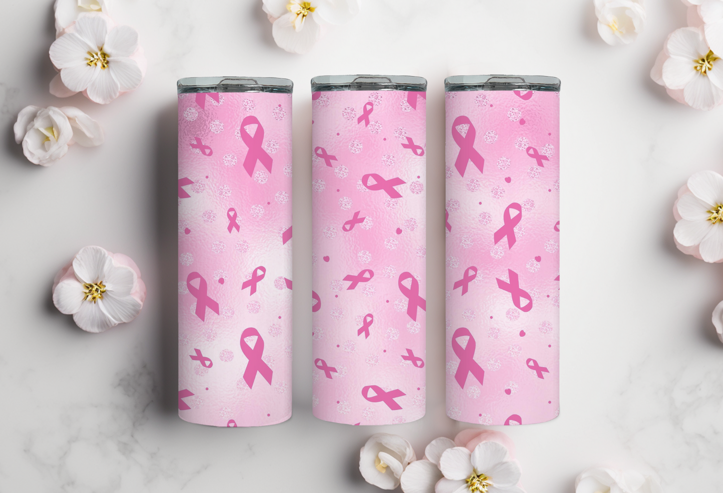 Pink Ribbon Breast Cancer 20oz Tumbler