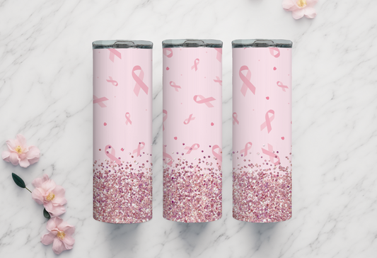 Pink Ribbon Breast Cancer 20oz Tumbler