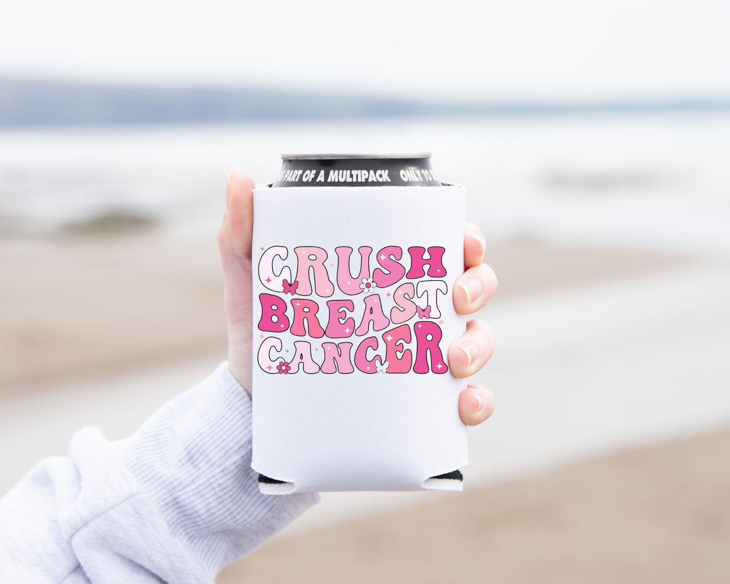 "Crush Breast Cancer" Can Koozie