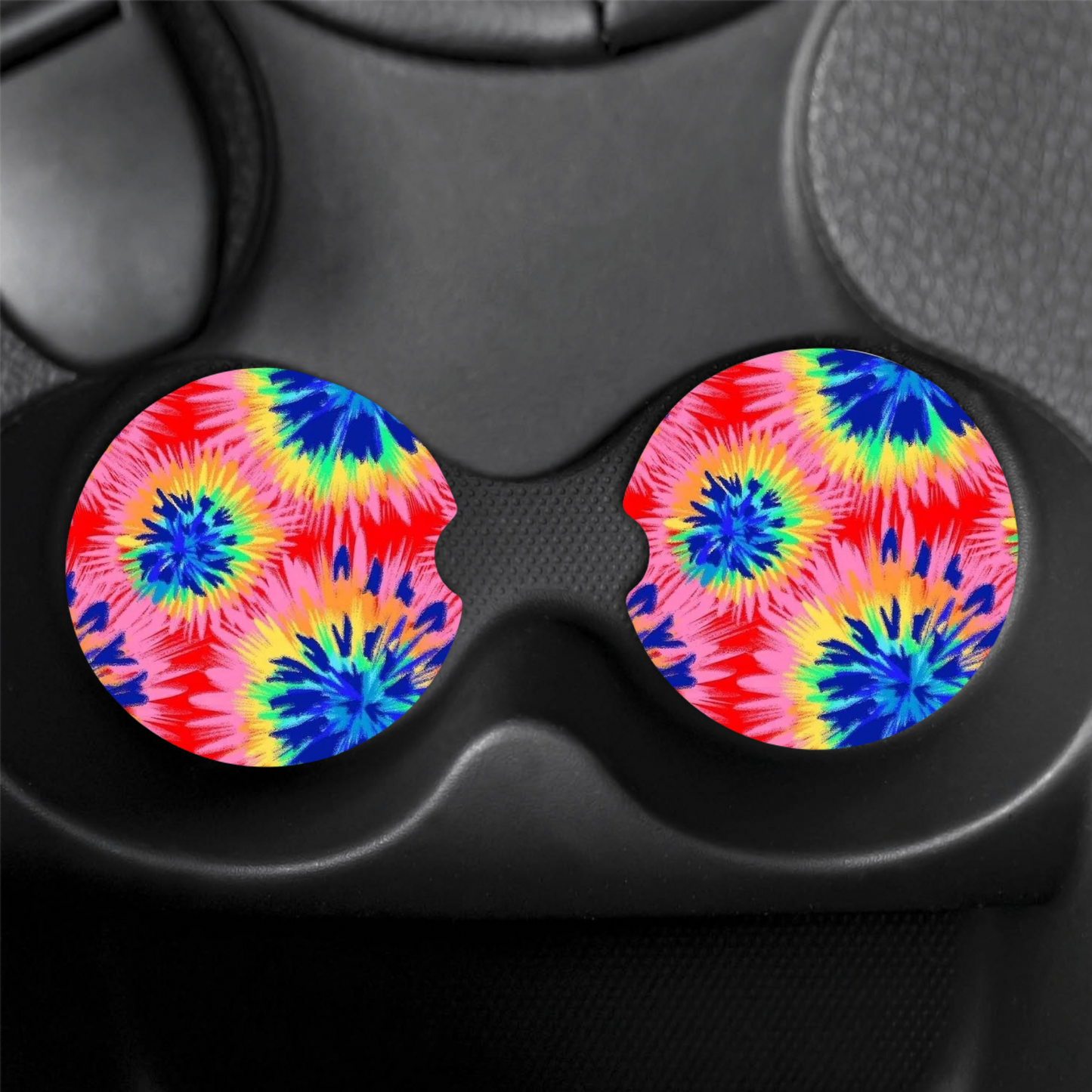 Tie-Dye Car Coasters (x2)