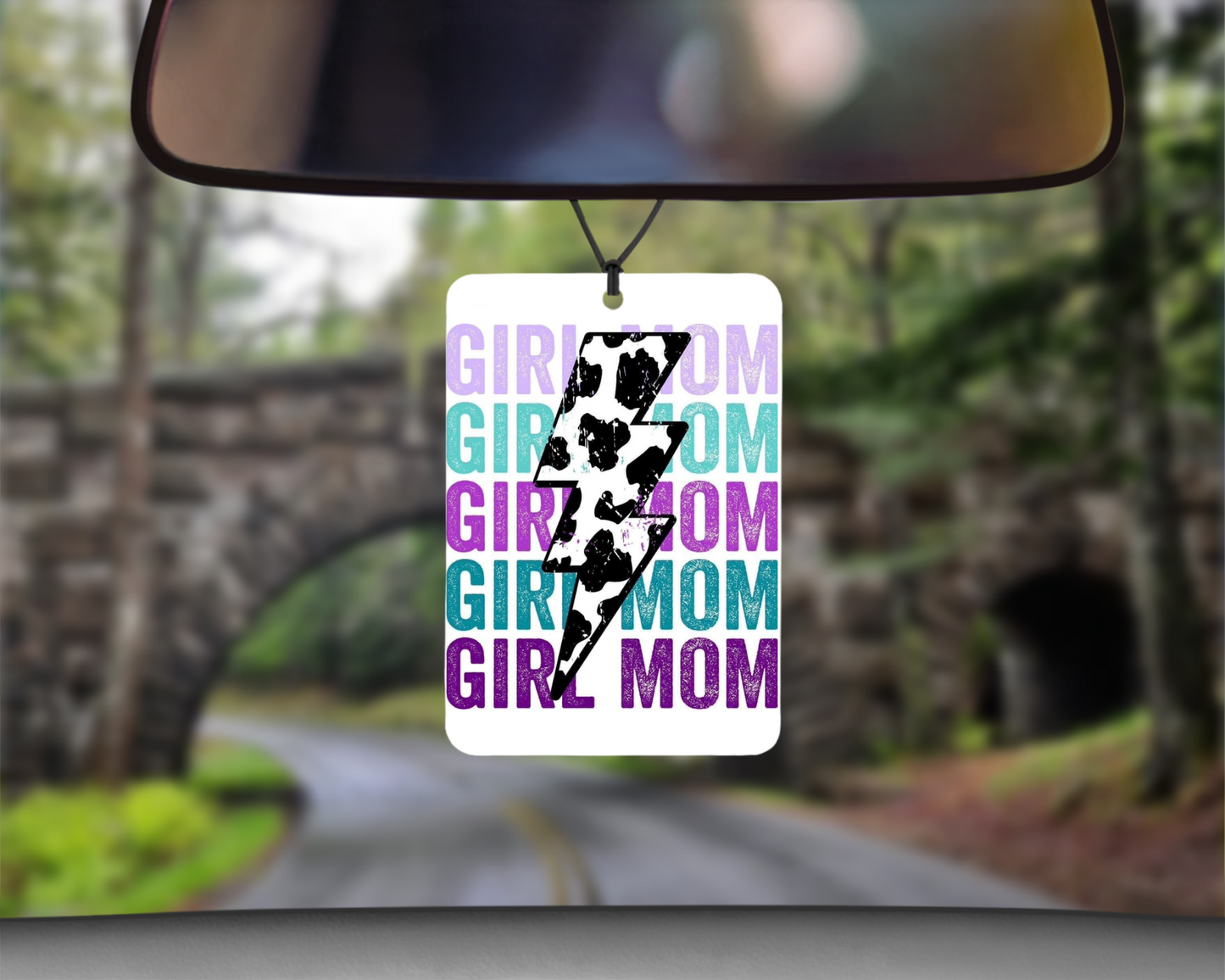 Girl Mom Colorful/ Cow PrintCar Air Freshener