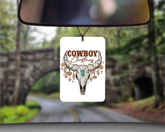 Cowboy Christmas Car Air Freshener