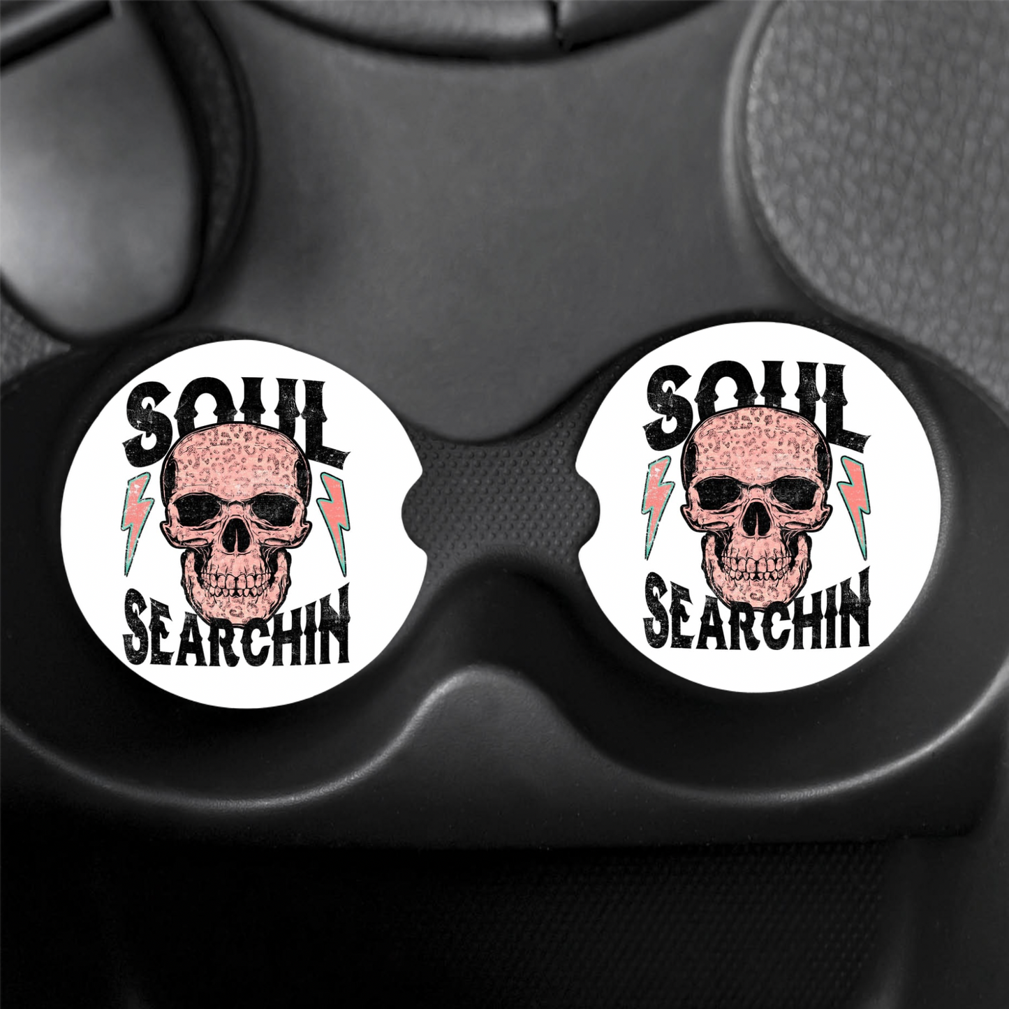 "Soul Searchin" Car Coasters (x2)